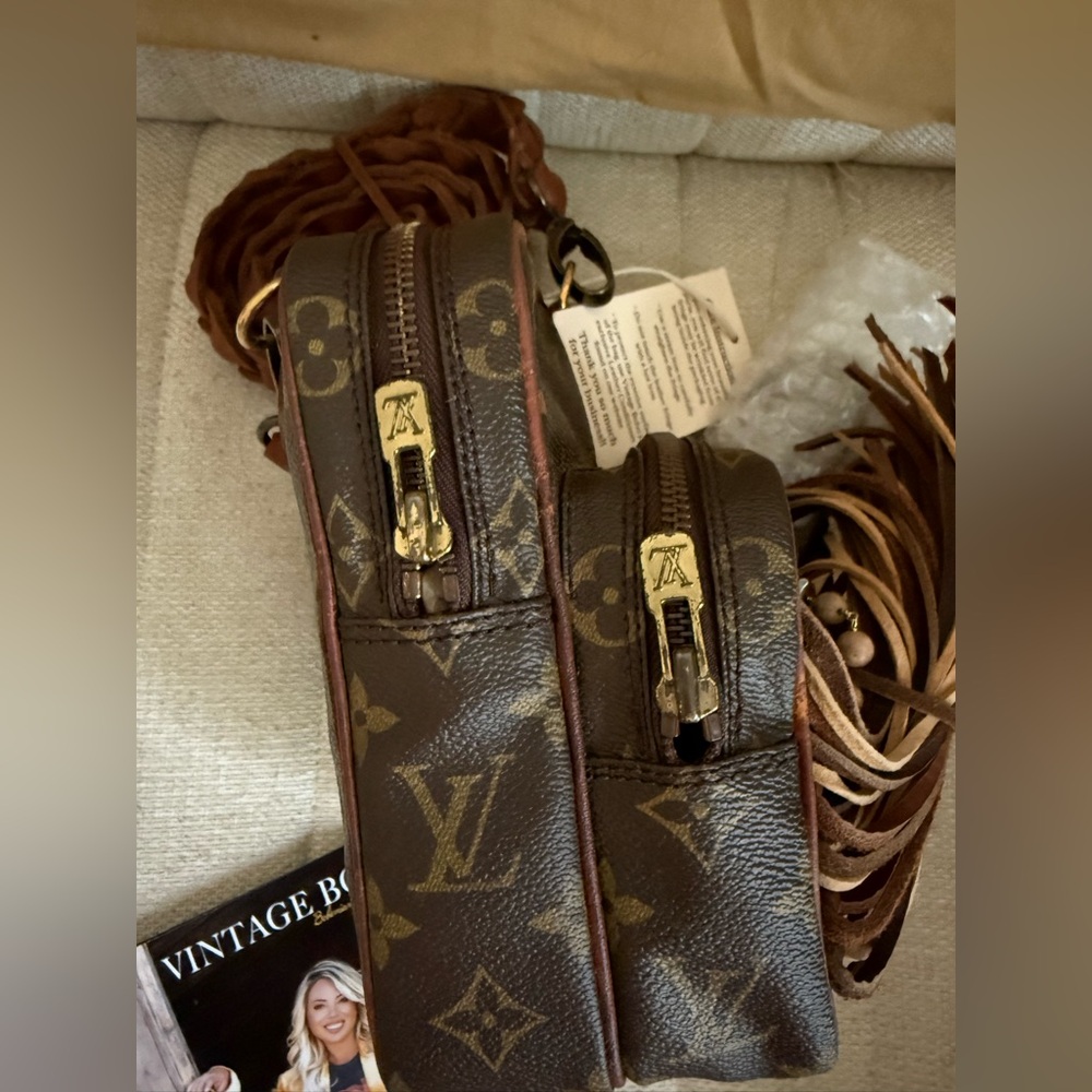 NEW Vintage Boho Bag Revamped Louis Vuitton sidekick crossbody bag with fringe - Picture 14 of 14